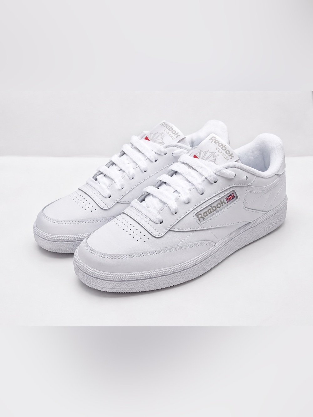 Reebok Club C 85 Classic White Leather Sneakers | Women's Size 8